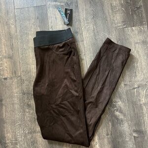 Brown Suede Leggings